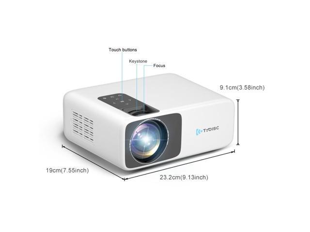 TROISC Home Theater Projector WiFi 1080P FULL HD 8000 Lumens Portable HDMI USB Screen MIrroring Zoom Bluetooth