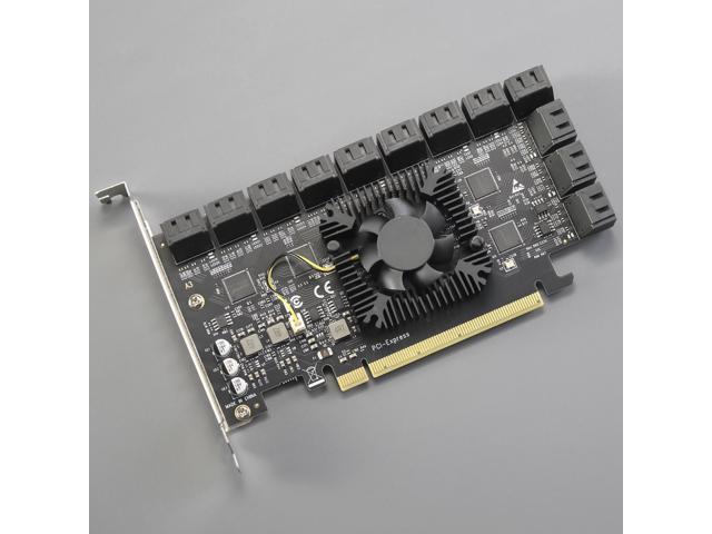 GLOTRENDS SA3824A 24-port PCIe 3.0 X8 SATA Expansion Card, Compatible with Windows,Linux,Mac OS,NAS
