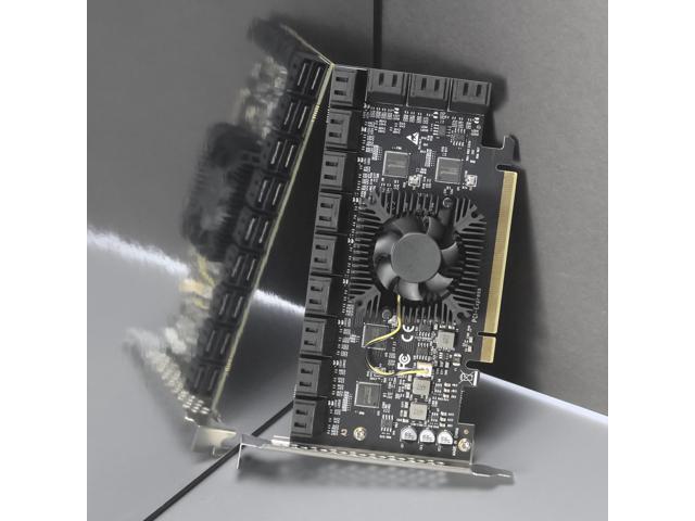 GLOTRENDS SA3824A 24-port PCIe 3.0 X8 SATA Expansion Card, Compatible with Windows,Linux,Mac OS,NAS