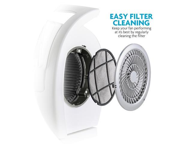 Ovente Cool Breeze Electric Rotating Home Floor Fan with 3 Speed Control 2 Adjustable Air Flow Control, High Velocity Powerful Blower Machine with...