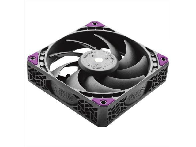 Super Flower, MEGACOOL 120mm fan, Triple-Pack, 12-pole motor design, super cooling performance, PWM, Purple Anti-Vibration Mounting Pads, Computer...