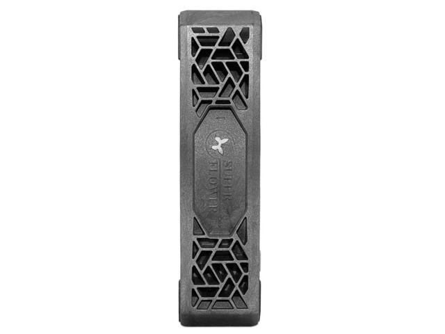 Super Flower MEGACOOL 140mm fan, 12-pole motor, PWM, Black/Grey, Computer Case Fan, Anti-Vibration Mounting Pads, SF-PF141-BK, 30mm depth