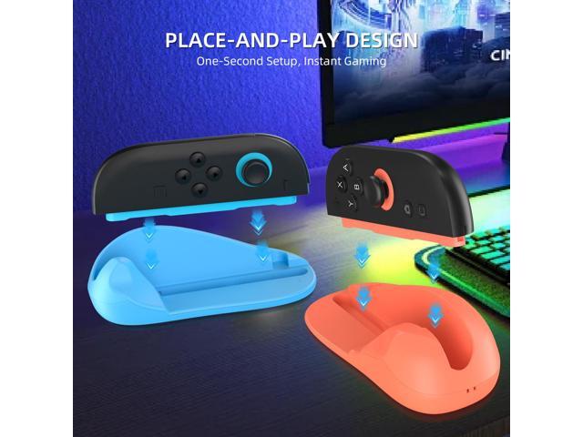 Sovawin For Swicth 2 Joy-con Magnetic Mouse Gaming Accessories Ergonomically Designed Red and Blue