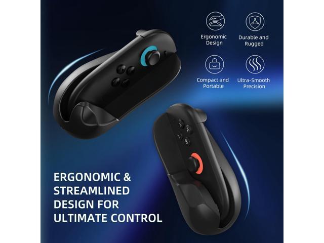 Sovawin For Swicth 2 Joy-con Magnetic Mouse Gaming Accessories Ergonomically Designed Black