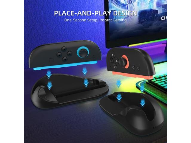 Sovawin For Swicth 2 Joy-con Magnetic Mouse Gaming Accessories Ergonomically Designed Black