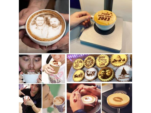 Portable Auto Coffee Latte Art Maker, Coffee Printer, Smart Food Printer, 600DPI, WiFi, Selfie DIY Custom Designs, Prints on Coffee / Beverage Foam...