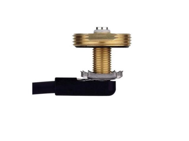 MABVT8U Antenex 3/4' or 3/8' Hole Brass NMO Thick Mount (up to 1/2') with 17' RG58U cable