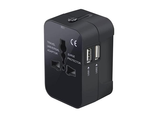 Adapter, Worldwide All in One Universal Adaptor Wall AC Power Plug Adapter Wall Charger with Dual USB Charging Ports for USA EU UK AUS Cell Phone. photo
