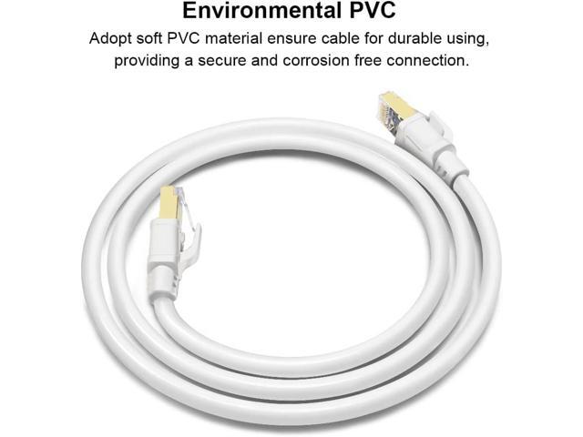 Yauhody CAT 8 Ethernet Cable 10FT, 40Gbps High Speed 2000MHz SFTP 26AWG Internet Network LAN Patch Cord with Gold Plated RJ45 Connector for Router,...
