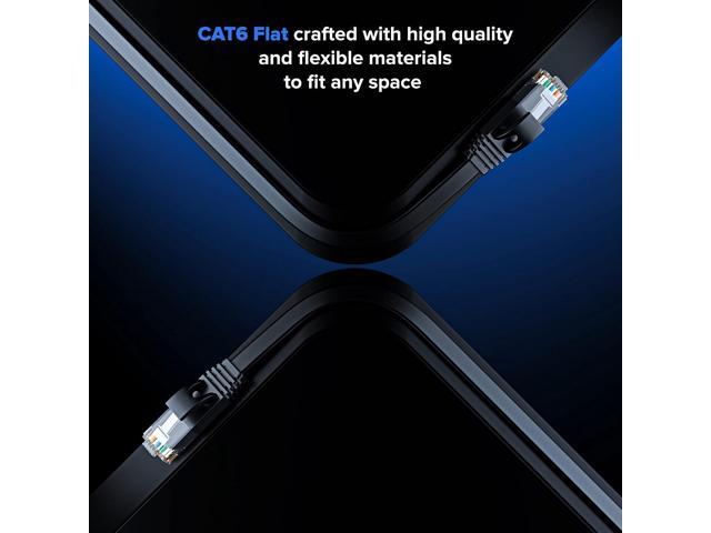 Maximm Cat6 Ethernet Cable 100ft, Yellow - Flat High-Speed Network Cables for Gaming, Streaming, Router, Modem, PC, PS5, Xbox - Durable &...