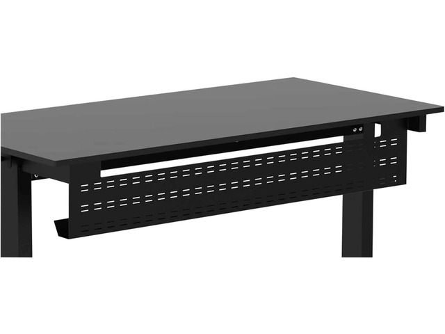 Stand Up Desk Store Under Desk Cable Management Tray Black Horizontal Computer Cord Raceway and Modesty Panel (Black, 51')