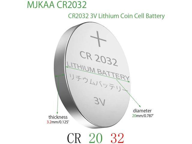 ECR2032 3V Lithium Coin Cell Battery CR2032 (100 Pack)