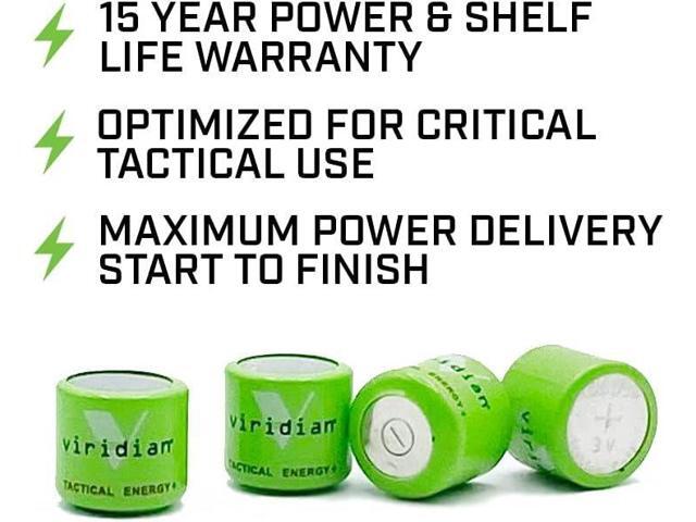 Viridian CR 1/3N Tactical Energy Plus Lithium Batteries, 3 Volt (Retail Pack of 4)