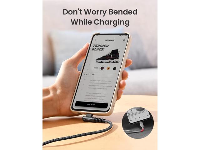 AINOPE USB Type C Cable [4-Pack 3.3ft/3.3ft/6.6ft/10ft] 3.1A Fast Charging USB to USB C Cable, Nylon Braided USB C Charging Cable Compatible with...