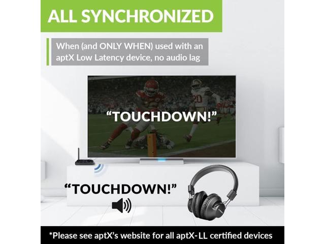 Avantree Oasis Plus Bluetooth Transmitter & Receiver for TV, Easy to Install, Soundbar PassThrough, aptX Low Latency & HD Audio Adapter for 2...