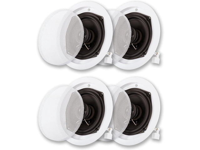 Acoustic Audio R191 in Ceiling/in Wall Speaker 2 Pair Pack 2 Way Home Theater 800 Watt R191-2PR