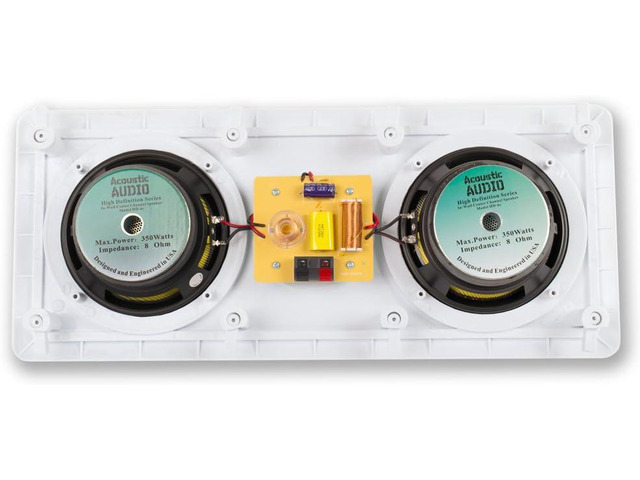 Acoustic Audio HD-6c In-Wall 6.5' Center Channel Speaker In Ceiling 350 Watt,White