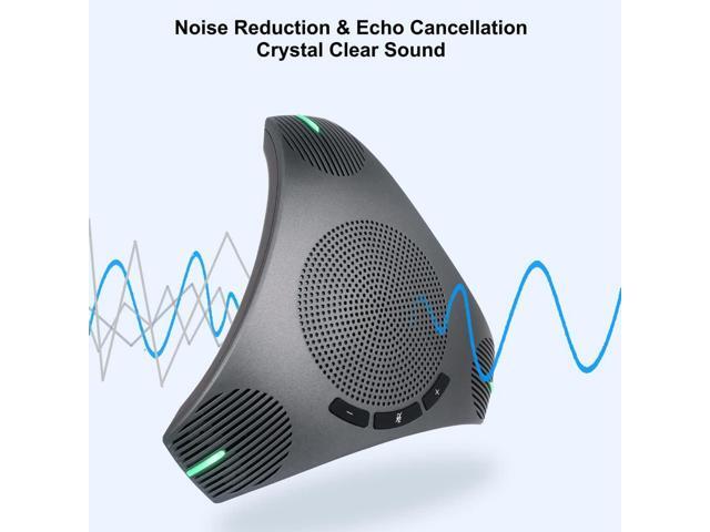 Conference Speaker and Microphone, 360° Omnidirectional USB Speakerphone Microphone with USB Hub, Noise Reduction/Echo Cancellation Computer...