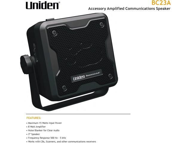 Uniden (BC23A) Bearcat 15-Watt Amplified External Communications Speaker. Durable Rugged Design, Perfect for Amplifying Uniden Scanners, CB Radios,...