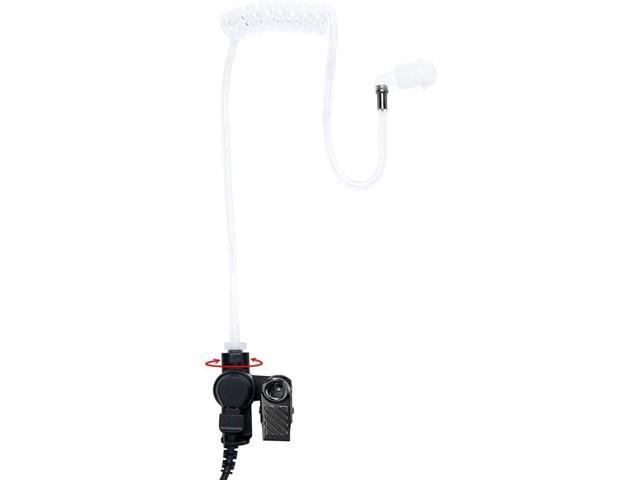 KS K-STORM Covert Acoustic Tube Walkie Talkie Earpiece Surveillance Headset with Mic Compatible with 2 Pin Kenwood Two Way Radio