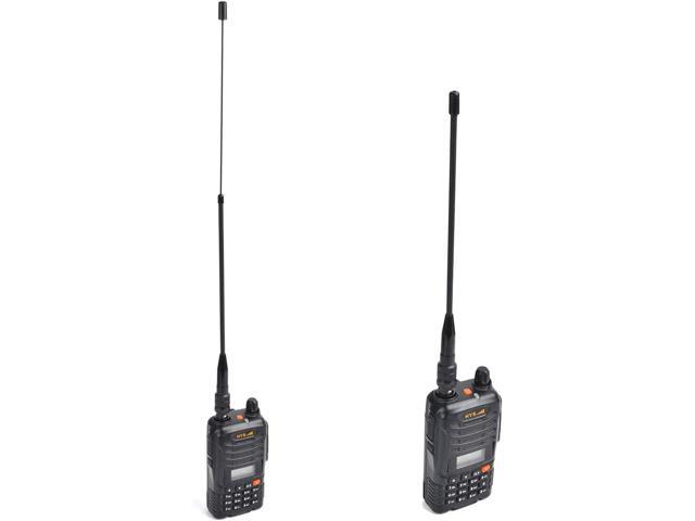 HYS Dual Band Telescopic/Rod Soft Antenna VHF/UHF BNC (8inch)-(14inch) 2M/70CM Antenna for Vertex HR146, HX300, HX320, HX400 Walkie Talkie