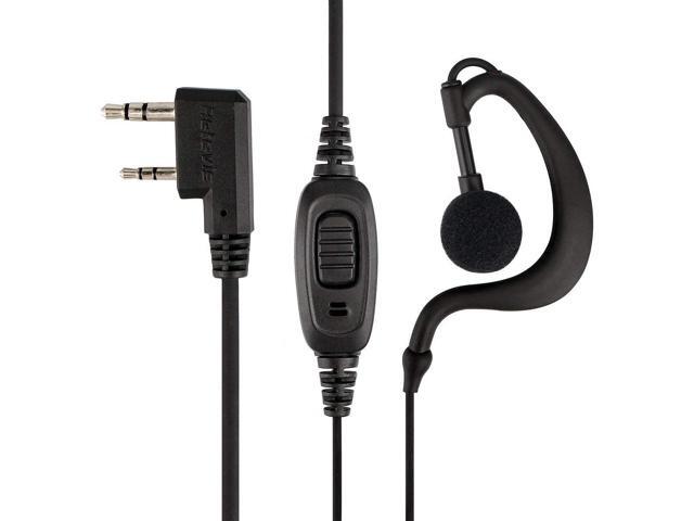 Retevis Case of 10, Two Way Radio Earpiece with Mic Single Wire Earhook Headset Compatible with Baofeng BF-888S UV-5R H-777 RT22 Arcshell AR-5...