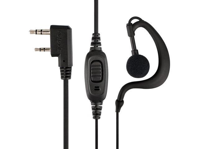 Retevis 2 Way Radio Earpiece, C-Type Earhook Headset with Mic, 2 Pin, for RT22 RT68 RT21 H-777 RT27 RT19 RB26 RB45,Compatible with BAOFENG UV-5R...
