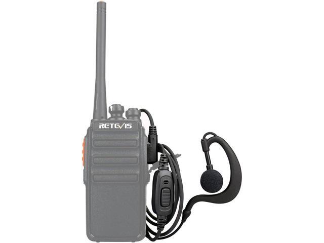 Retevis 2 Way Radio Earpiece, C-Type Earhook Headset with Mic, 2 Pin, for RT22 RT68 RT21 H-777 RT27 RT19 RB26 RB45,Compatible with BAOFENG UV-5R...
