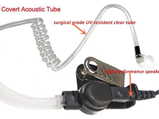 2 Wire Acoustic Tube Earpiece Mic Headset Mic Compatible with Motorola XTS 1500 XTS 2500 XTS 3000 XTS 3500 XTS 5000 XTS 5000R HT 1000 JT 1000 MTX...