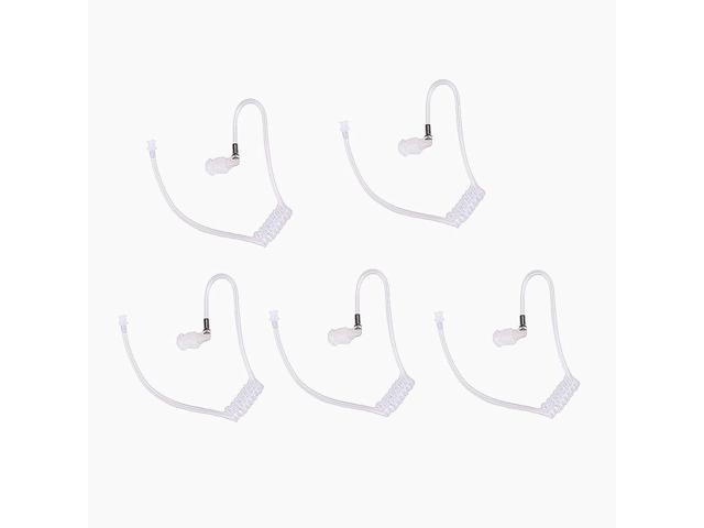 JEUYOEDE Replacement Acoustic Tube Compatible with Motorola Kenwood Baofeng Surveillance Kit Earpiece Headset with Connector (5 Packs)