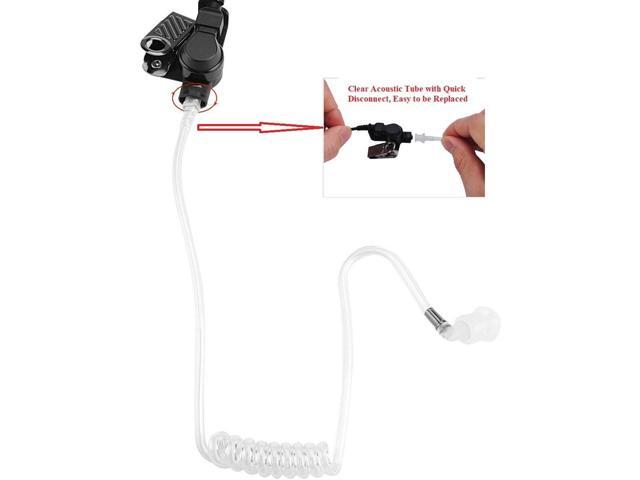 JEUYOEDE Replacement Acoustic Tube Compatible with Motorola Kenwood Baofeng Surveillance Kit Earpiece Headset with Connector (5 Packs)
