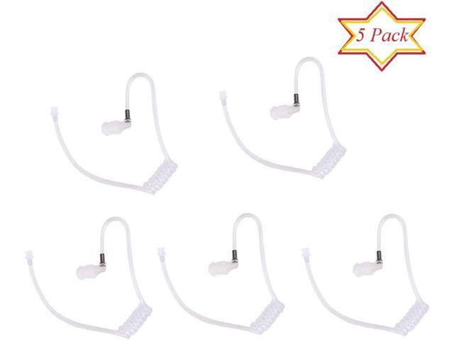 JEUYOEDE Replacement Acoustic Tube Compatible with Motorola Kenwood Baofeng Surveillance Kit Earpiece Headset with Connector (5 Packs)