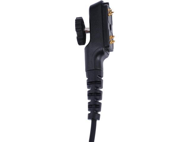 KS K-STORM PD782 Acoustic Tube Earpiece Headset Compatible with Hytera PT580 PD702 PD780 Radio, PU Material, Black