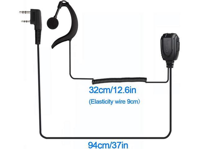 Retevis Walkie Talkie Earpiece Compatible H-777 RT22 RT21 RT68 RT22S H-777S RT27 Baofeng 888S UV-5R,Two Way Radio G Type Length Adjustable Headset...