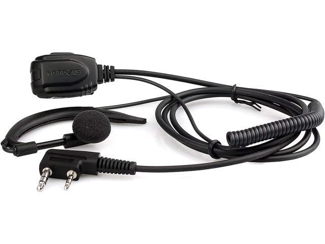 Retevis Walkie Talkie Earpiece Compatible H-777 RT22 RT21 RT68 RT22S H-777S RT27 Baofeng 888S UV-5R,Two Way Radio G Type Length Adjustable Headset...