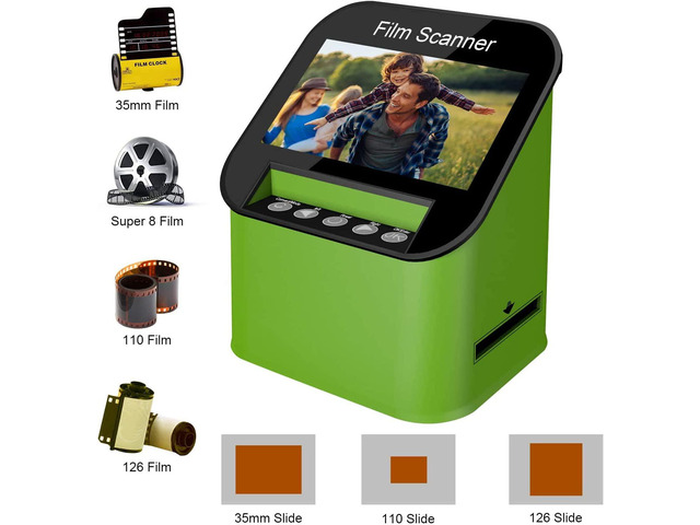 Digital Film and Slide Scanner, DIGITNOW Large 4.3 Inch TFT LCD Display, Converts 35mm, 110 & 126 and Super 8 Films & 8mm Film Negatives & Slides...