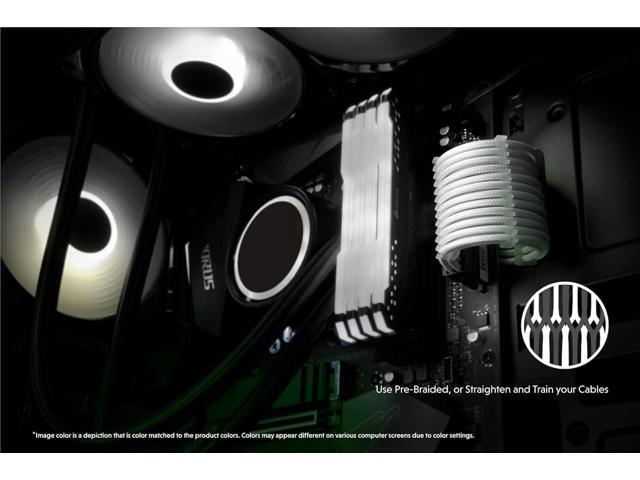LINKUP - AVA 30cm PSU Cable Extension Sleeved Custom Mod GPU PC Braided w/Comb Kit 1 x 24 P (20+4) 1 x 8 P (4+4) CPU 2 x 8 P (6+2) GPU Set ...