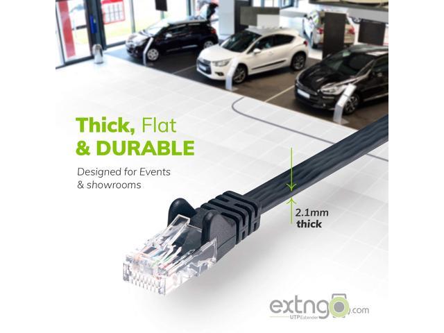 Retractable Network Cable Extender, 33 Ft (10 Meter) CAT 6 Ethernet Cable Flat-Portable 1Gbps Data Speed-Swiftly Setup Temp Networks-Cascadable...