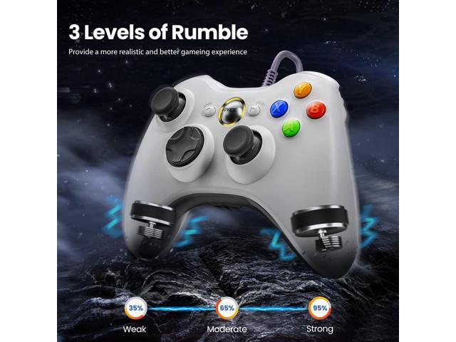 VOYEE PC Controller, Wired Controller Compatible with Microsoft Xbox 360 & Slim/PC Windows 10/8/7, with Upgraded Joystick, Double Shock Enhanced...