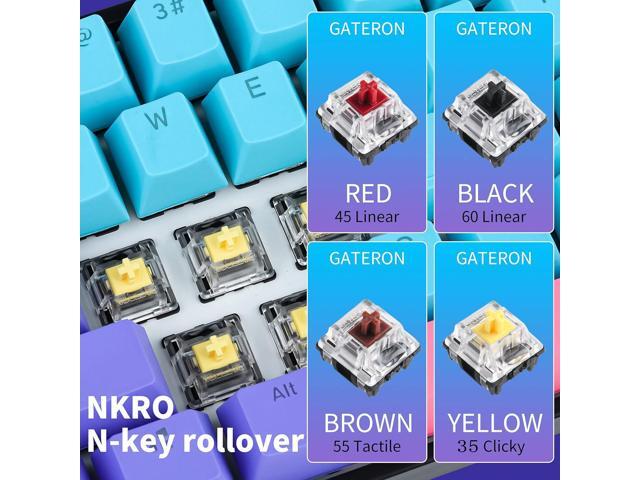 GTSP Gk61 60% Mechanical Keyboard Gaming Custom SK61 Hot Swappable 60 Percent with PBT Keycaps RGB Backlit NKRO Type-C Cable for PS4 (Gateron...