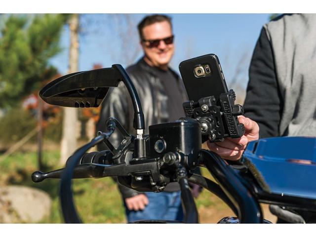 Kuryakyn 1698 Motorcycle Accessory: Clutch/Brake Perch Mount Tech-Connect Cradle GPS Device/Phone Holder Mounting Kit, Standard, Black
