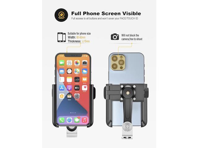 Motorcycle Phone Mount, 1S Quick Release Anti Shake Motorbike Phone Holder for 3.5-7.0 Inch Smartphone for Motorcycle Mirror Phone Mount with 360°...