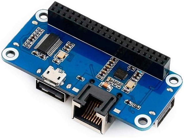 Ethernet/USB HUB HAT Expansion Board for Raspberry Pi 4B/3B+/3B/2B/Zero/Pi Zero W/Pi Zero 2W,with RJ45 10/100M Ethernet Port (Based on RTL8152B...