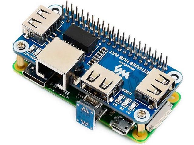 Ethernet/USB HUB HAT Expansion Board for Raspberry Pi 4B/3B+/3B/2B/Zero/Pi Zero W/Pi Zero 2W,with RJ45 10/100M Ethernet Port (Based on RTL8152B...