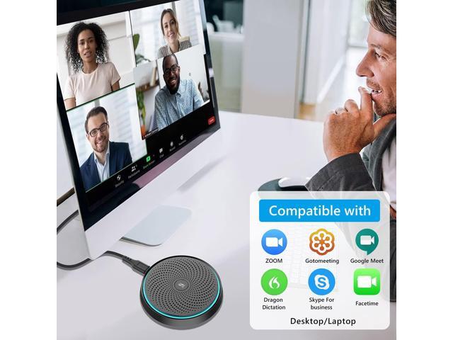 Conference USB Microphone, ANSTEN Omnidirectional Condenser PC Mic Pick Up Voice 10ft,Ideal for Video Conferencing Recording, Skype, Online Class,...