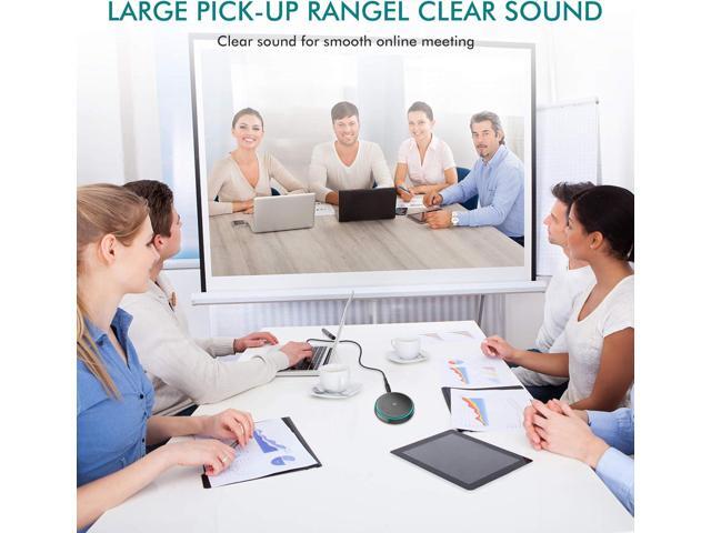 WISE TIGER USB Conference Microphone for Gaming, Skype, Zoom - 360 Omnidirectional Condenser PC Mic with One-Key Mute, Plug & Play Laptop Desktop...