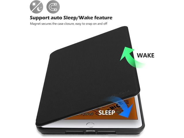 ProCase Book Cover for iPad mini 5 Generation 2019/ Mini 4 3 2 1, Slim Stand Protective Folio Case Smart Cover for iPad mini 5/4/3/2/1 -Black