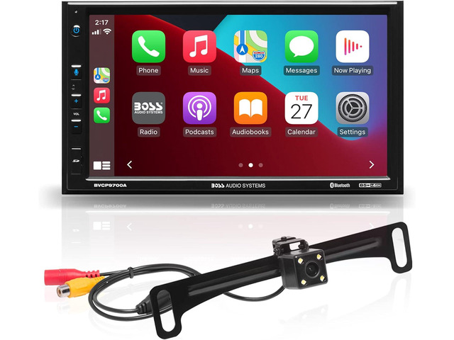 BOSS Audio Systems BVCP9700A-C Car Stereo System - Apple CarPlay, Android Auto, 7 Inch Double Din, Touchscreen, Bluetooth Audio and Calling Head...