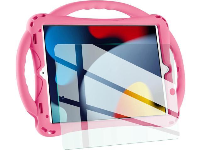 TopEsct Kids Case for iPad 10.2 inch - Shockproof Silicone Cover with Tempered Glass Screen Protector and Strap - Compatible with iPad 9th/8th/7th...