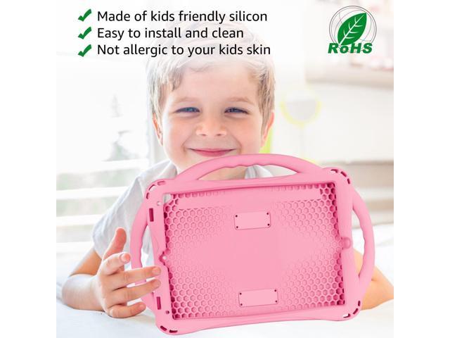 TopEsct Kids Case for iPad 10.2 inch - Shockproof Silicone Cover with Tempered Glass Screen Protector and Strap - Compatible with iPad 9th/8th/7th...
